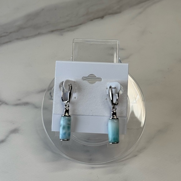 Larimar Earrings - Sterling Silver - Picture 4 of 6